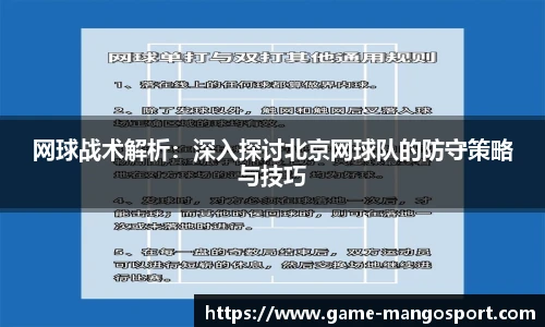 网球战术解析：深入探讨北京网球队的防守策略与技巧